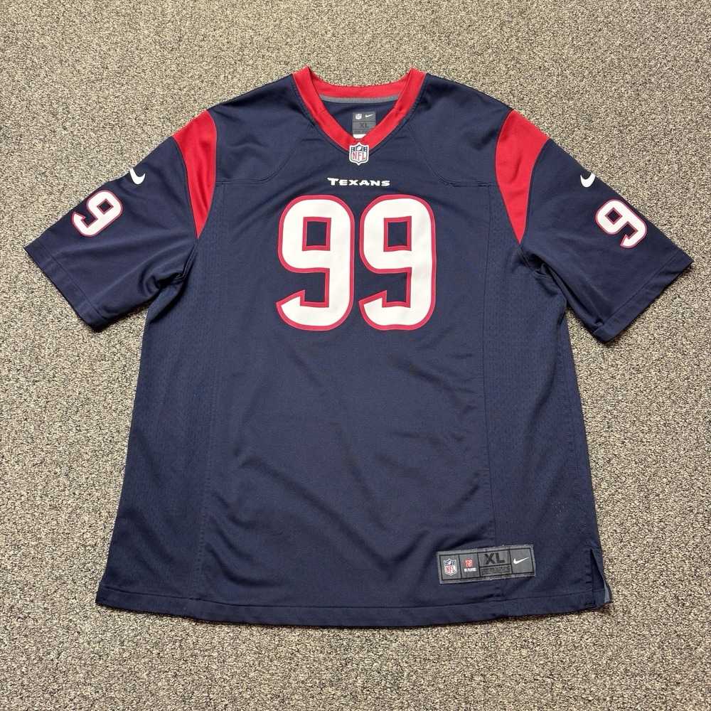 Nike Men's Houston Texans J.J. Watt #99 NFL On Field Jersey Navy Blue Sz XL